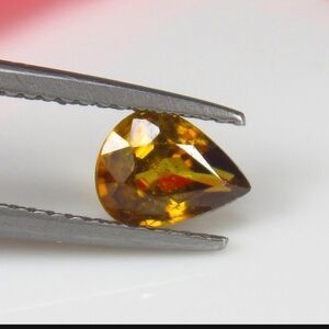 0.92 Ct Natural Deep Yellow Sphene Pear Cut